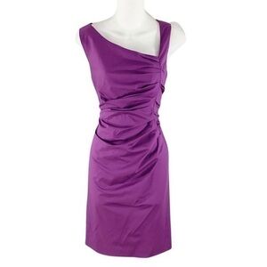 Suzi Chin for Maggy Boutique purple pleat dress